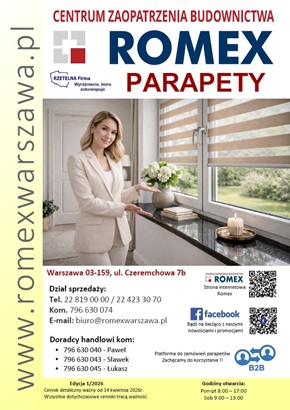 Cennik produktów ROMEX 2026